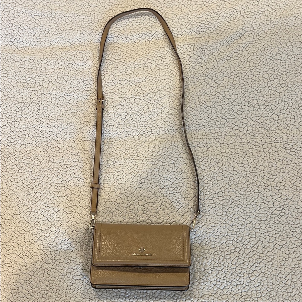 Michael Kors Pebbled Leather Crossbody in Mustard